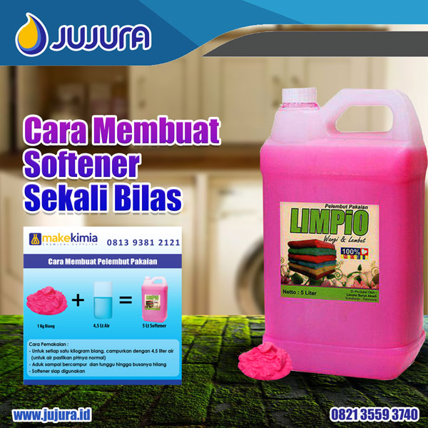 Cara Membuat Softener Sekali Bilas (Info pemesanan kontak via SMS/ Telepon/ WhatsApp ke nomor 0821 3559 3740)