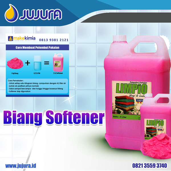 Biang Softener (Info pemesanan kontak via SMS/ Telepon/ WhatsApp ke nomor 0821 3559 3740)
