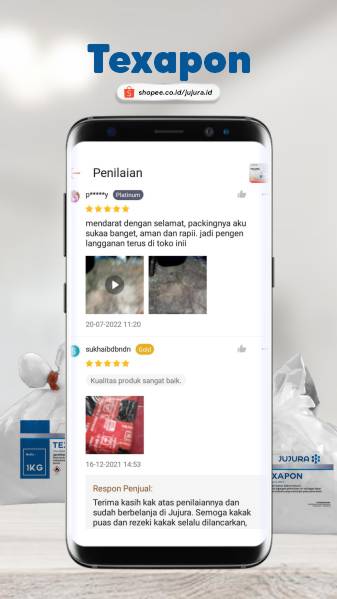 Template Testi Bahan Baku l texa 2 shopee