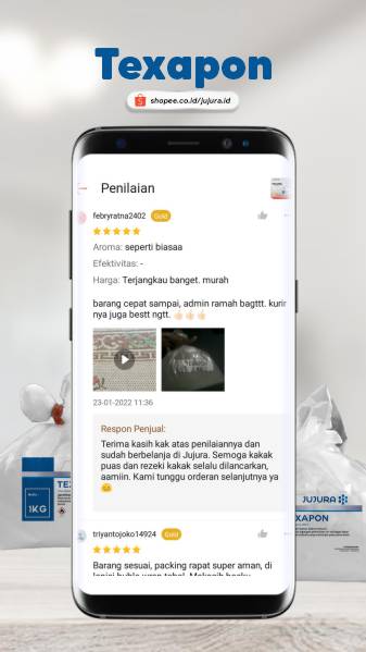 Template Testi Bahan Baku l texa 3 shopee