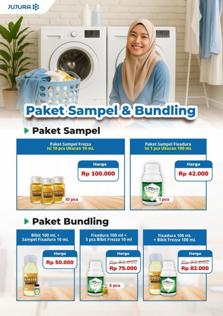 Paket sample dan bundling dari toko parfum laundry terdekat Jujura